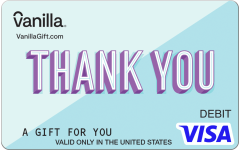Thanks Angled Visa Gift Card